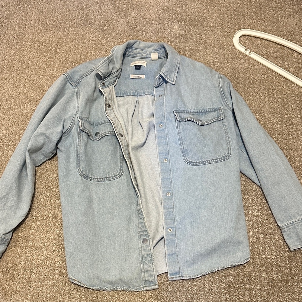 Universal Thread Soft Blue Denim Shacket - image 1